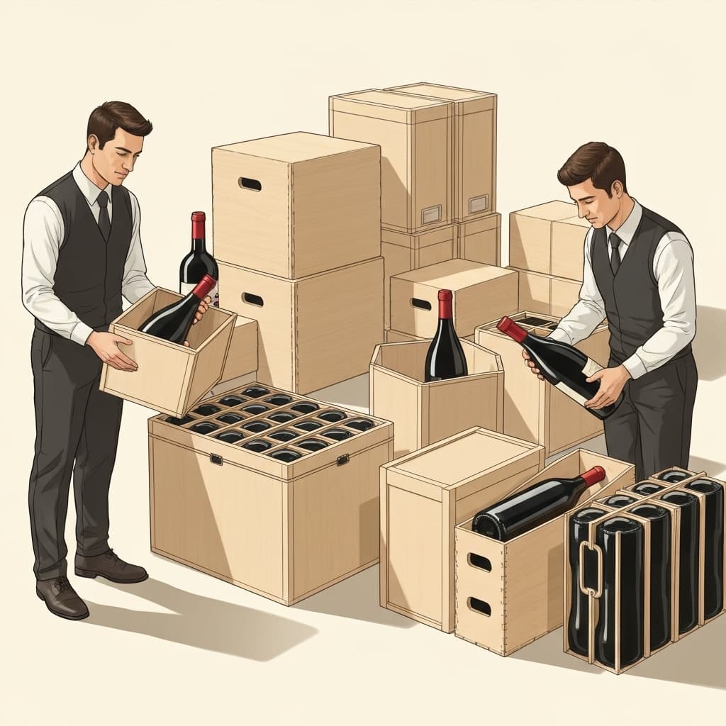 Transport sécurisé de bouteilles de vin de collection avec assurance