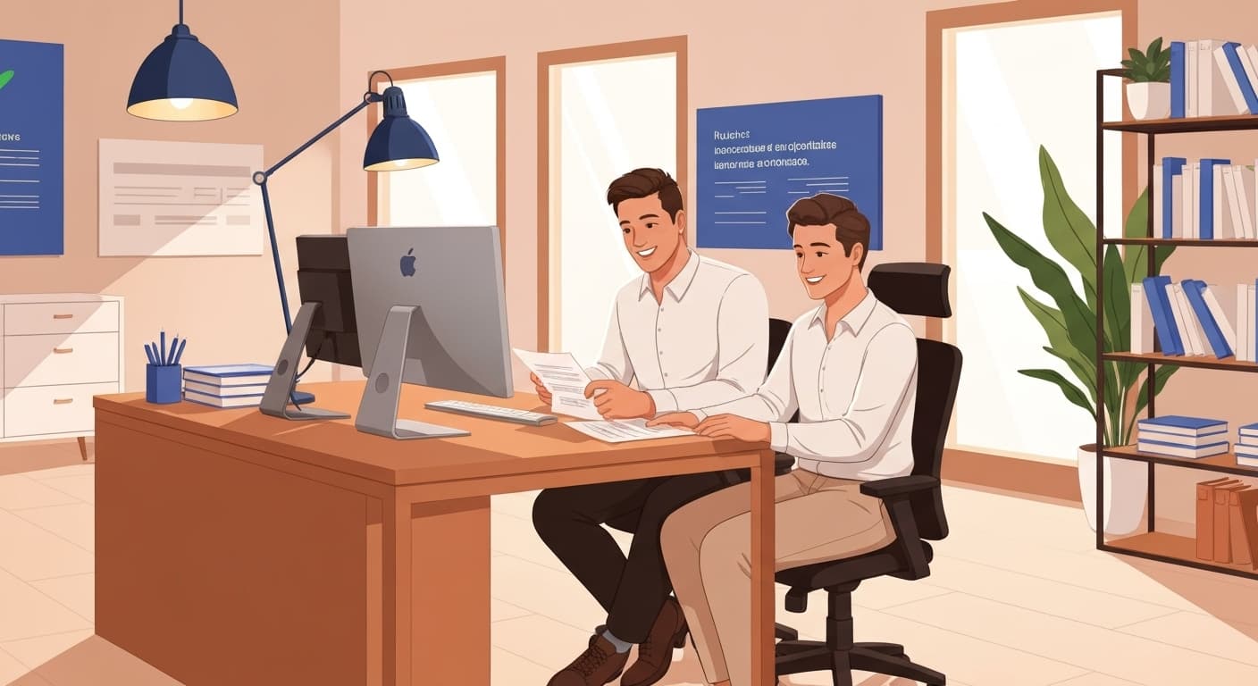 Conseiller French Vest accompagnant un client pour son assurance auto