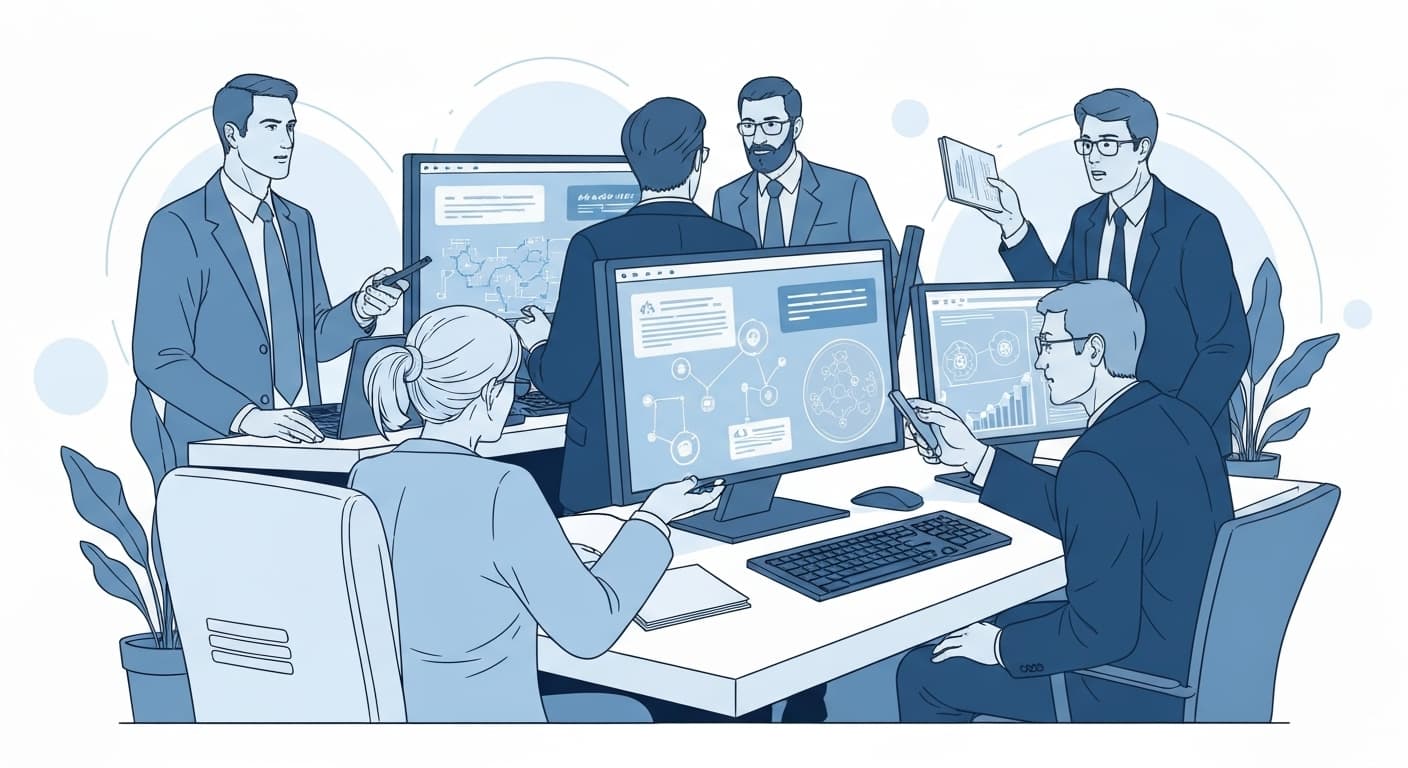 Équipe de crise cybersécurité en action dans family office