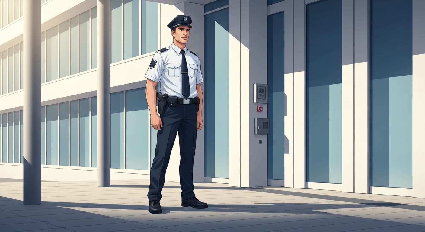 Agent de sécurité en service de gardiennage professionnel