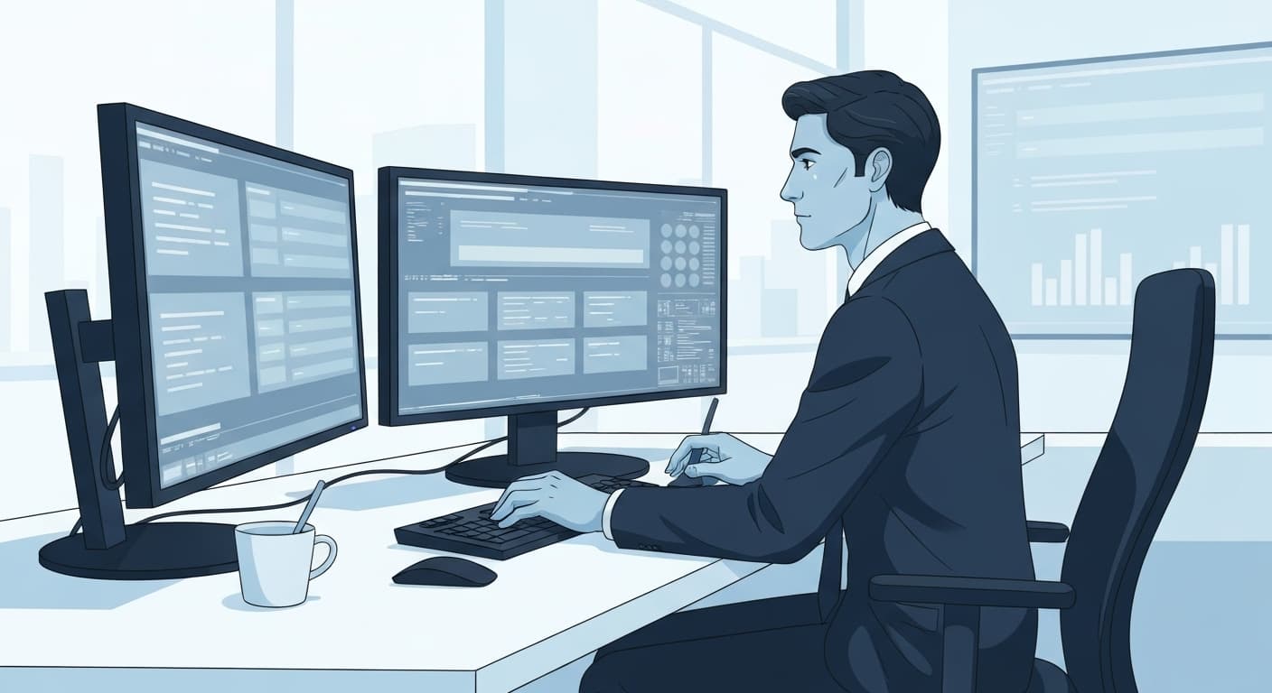 Illustration d'un agent de sécurité intervenant lors d'un incident professionnel