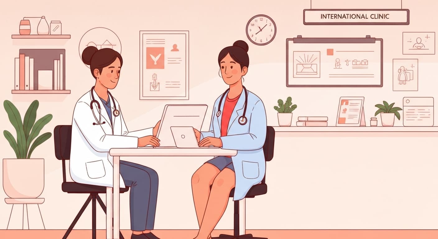 Expatrié recevant soins médicaux de qualité à l'étranger