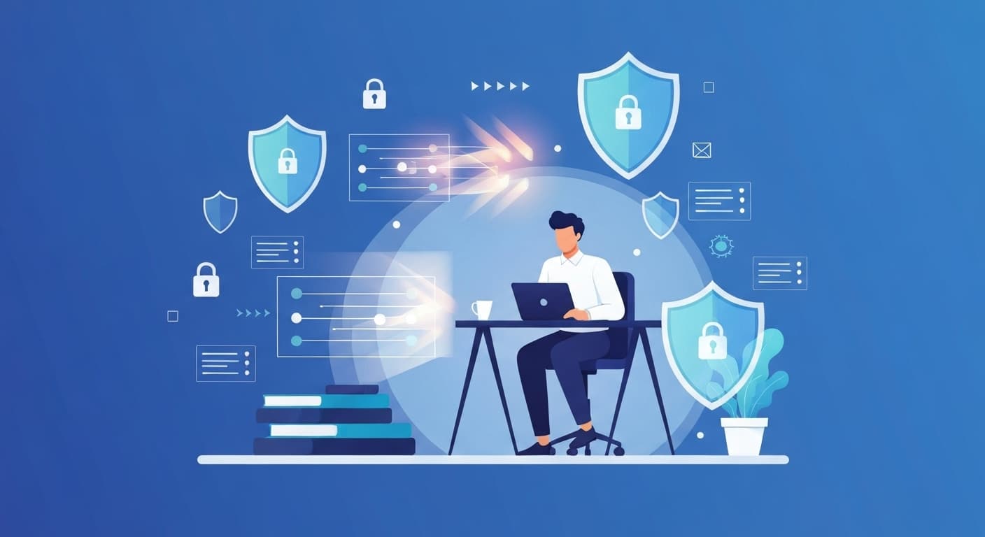 Illustration de la protection cyber pour freelances digitaux