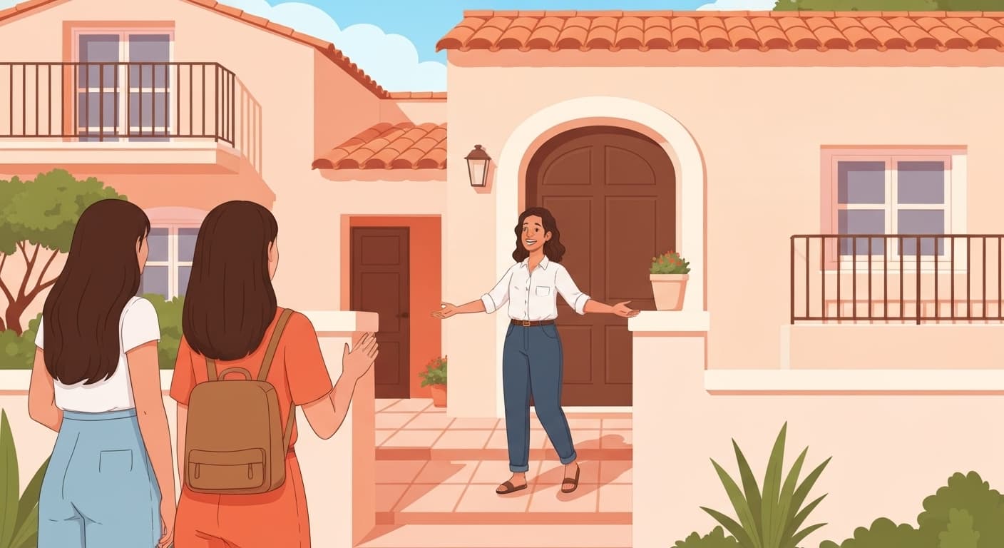 Hôte Airbnb accueillant des vacanciers à sa location saisonnière