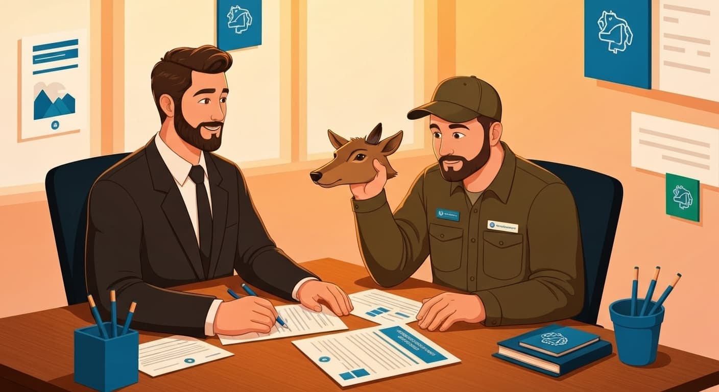 Conseiller French Vest accompagnant un chasseur dans le choix de son assurance