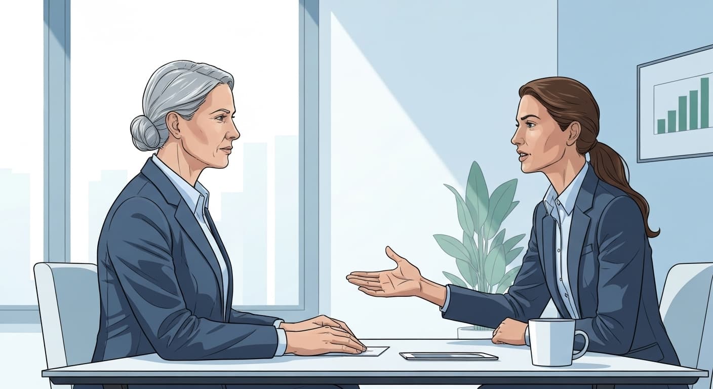 Dirigeant d'entreprise consultant un expert en gestion de réputation