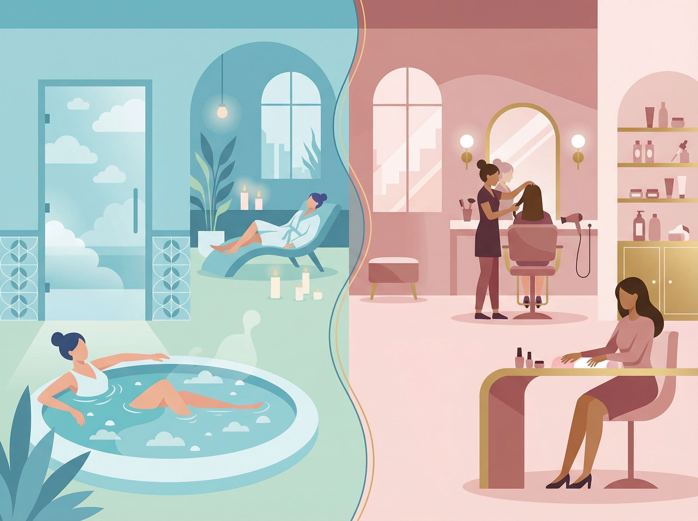 Comparaison entre un spa wellness et un institut de beauté