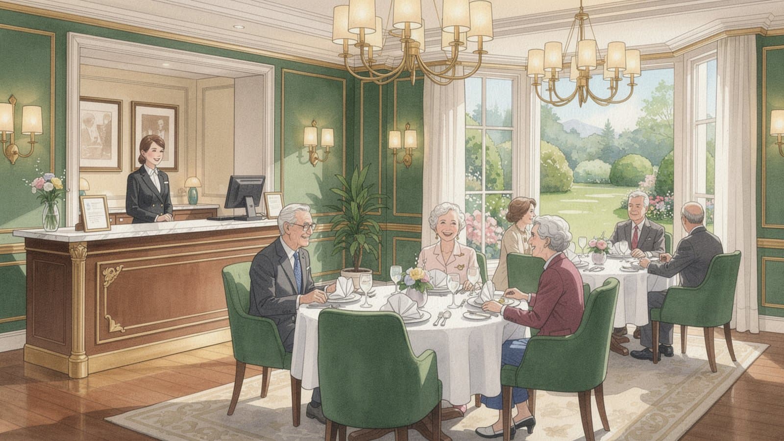 Espaces de vie et services proposés dans une résidence services seniors moderne